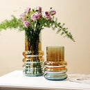GobekUsa Gradient Glass Vase for Stylish Flower Arrangements and Home Decor