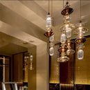 GobekUsa Ballet Pendant Lamp Clear Amber Glass Shade Restaurant Bedroom Lighting
