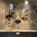 GobekUsa Ballet Pendant Lamp Clear Amber Glass Shade Restaurant Bedroom Lighting