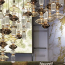 GobekUsa Ballet Pendant Lamp Clear Amber Glass Shade Restaurant Bedroom Lighting