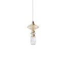 GobekUsa Ballet Pendant Lamp Clear Amber Glass Shade Restaurant Bedroom Lighting