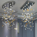 GobekUsa Crystal Dining Chandelier: Elegant Stone Decorative Lighting for Living Room