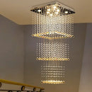 GobekUsa Crystal Teardrop Stairwell Chandelier - Luxury Lighting for Hotel Stairs