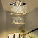GobekUsa Crystal Teardrop Stairwell Chandelier - Luxury Lighting for Hotel Stairs