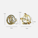 Modern amber & clear glass knot twist sculpture living room decor by Decorbites