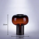 GobekUsa Dark Glass Vase for Desk Decor, Creative Hydroponics Floral Ornaments