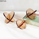 GobekUsa Geometric Cross Ornaments - Modern Desk Decoration, Abstract Artwork & Aesthetic Decor