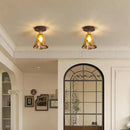 GobekUsa Copper Wood LED Ceiling Lamp Modern Indoor Lighting Fixtures