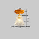 GobekUsa Copper Wood LED Ceiling Lamp Modern Indoor Lighting Fixtures