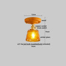 GobekUsa Copper Wood LED Ceiling Lamp Modern Indoor Lighting Fixtures
