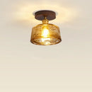 GobekUsa Copper Wood LED Ceiling Lamp Modern Indoor Lighting Fixtures