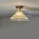 GobekUsa Copper Wood LED Ceiling Lamp Modern Indoor Lighting Fixtures
