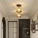 GobekUsa Copper Wood LED Ceiling Lamp Modern Indoor Lighting Fixtures