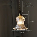 GobekUsa Amber Glass Ball LED Pendant Light, Modern Nordic Hanging Lamp for Home Decor