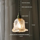 GobekUsa Amber Glass Ball LED Pendant Light, Modern Nordic Hanging Lamp for Home Decor