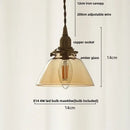 GobekUsa Amber Glass Ball LED Pendant Light, Modern Nordic Hanging Lamp for Home Decor