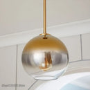 GobekUsa Glass Ball LED Pendant Light: Modern Silver Gold Nordic Kitchen Decor