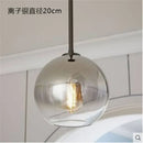 GobekUsa Glass Ball LED Pendant Light: Modern Silver Gold Nordic Kitchen Decor