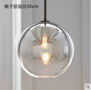 GobekUsa Glass Ball LED Pendant Light: Modern Silver Gold Nordic Kitchen Decor