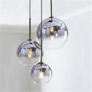 GobekUsa Glass Ball LED Pendant Light: Modern Silver Gold Nordic Kitchen Decor