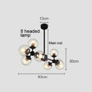 GobekUsa Glass Ball Pendant Lamp: Modern Industrial Loft Iron Luminaria Light