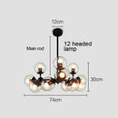 GobekUsa Glass Ball Pendant Lamp: Modern Industrial Loft Iron Luminaria Light