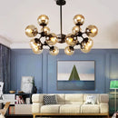 GobekUsa Glass Ball Pendant Lamp: Modern Industrial Loft Iron Luminaria Light