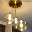 GobekUsa Glass Chandelier: Amber Pendant Lights for Dining, Living Room, Bedroom, Hotel, Cafe