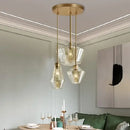 GobekUsa Glass Chandelier: Amber Pendant Lights for Dining, Living Room, Bedroom, Hotel, Cafe