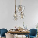 GobekUsa Glass Chandelier: Amber Pendant Lights for Dining, Living Room, Bedroom, Hotel, Cafe