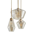 GobekUsa Glass Chandelier: Amber Pendant Lights for Dining, Living Room, Bedroom, Hotel, Cafe