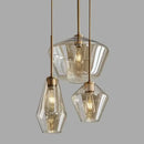 GobekUsa Glass Chandelier: Amber Pendant Lights for Dining, Living Room, Bedroom, Hotel, Cafe