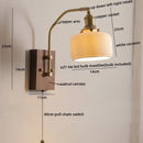 GobekUsa Glass Copper LED Wall Lamp Modern Stair Light Fixtures applique murale
