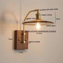 GobekUsa Glass Copper LED Wall Lamp Modern Stair Light Fixtures applique murale