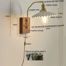 GobekUsa Glass Copper LED Wall Lamp Modern Stair Light Fixtures applique murale
