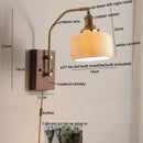 GobekUsa Glass Copper LED Wall Lamp Modern Stair Light Fixtures applique murale