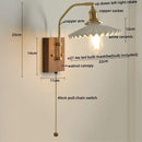 GobekUsa Glass Copper LED Wall Lamp Modern Stair Light Fixtures applique murale