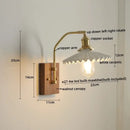 GobekUsa Glass Copper LED Wall Lamp Modern Stair Light Fixtures applique murale