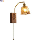 GobekUsa Glass Copper LED Wall Lamp Modern Stair Light Fixtures applique murale