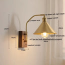 GobekUsa Glass Copper LED Wall Lamp Modern Stair Light Fixtures applique murale