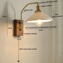 GobekUsa Glass Copper LED Wall Lamp Modern Stair Light Fixtures applique murale