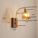 GobekUsa Glass Copper LED Wall Lamp Modern Stair Light Fixtures applique murale