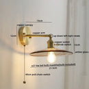 GobekUsa Glass Copper LED Wall Lamp with Knob Switch for Modern Home Decor