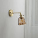 GobekUsa Glass Copper LED Wall Lamp with Knob Switch for Modern Home Decor