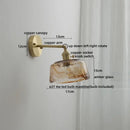 GobekUsa Glass Copper LED Wall Lamp with Knob Switch for Modern Home Decor