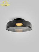 GobekUsa Glass LED Ceiling Light in Amber/Gray/Green - Modern Indoor Lighting for Various Spaces
