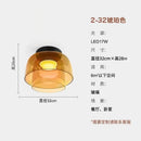 GobekUsa Glass LED Ceiling Light in Amber/Gray/Green - Modern Indoor Lighting for Various Spaces