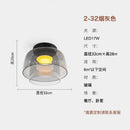 GobekUsa Glass LED Ceiling Light in Amber/Gray/Green - Modern Indoor Lighting for Various Spaces