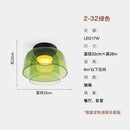 GobekUsa Glass LED Ceiling Light in Amber/Gray/Green - Modern Indoor Lighting for Various Spaces