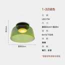 GobekUsa Glass LED Ceiling Light in Amber/Gray/Green - Modern Indoor Lighting for Various Spaces